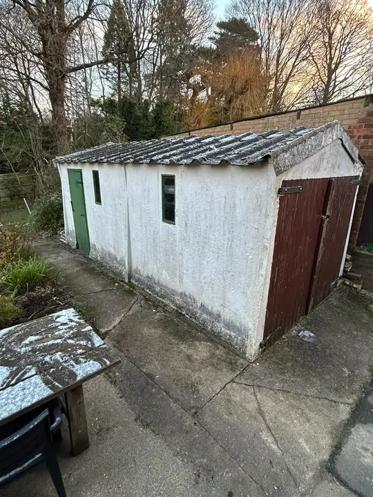 Garage before removal