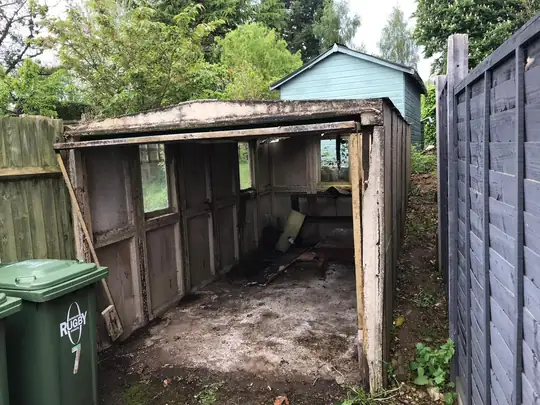 Garage before removal