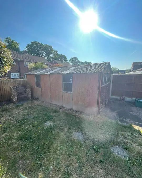 Garage before removal