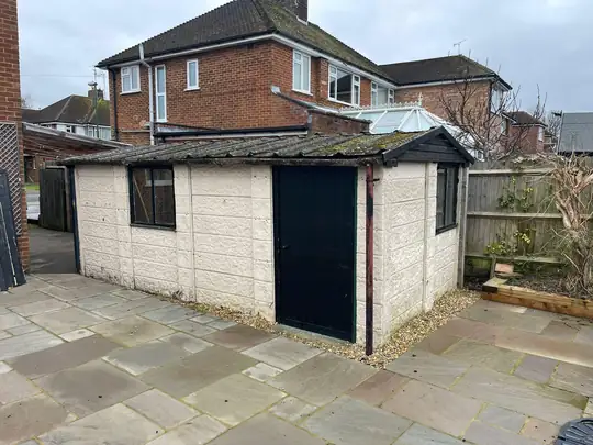 Garage before removal