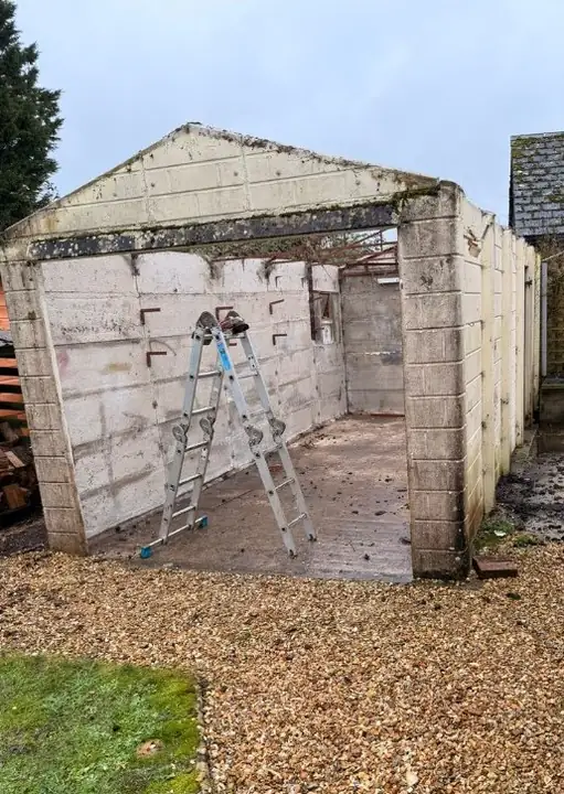 Garage before removal