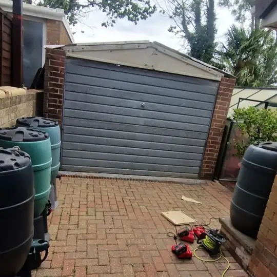 Garage before removal