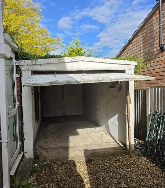 Garage before removal