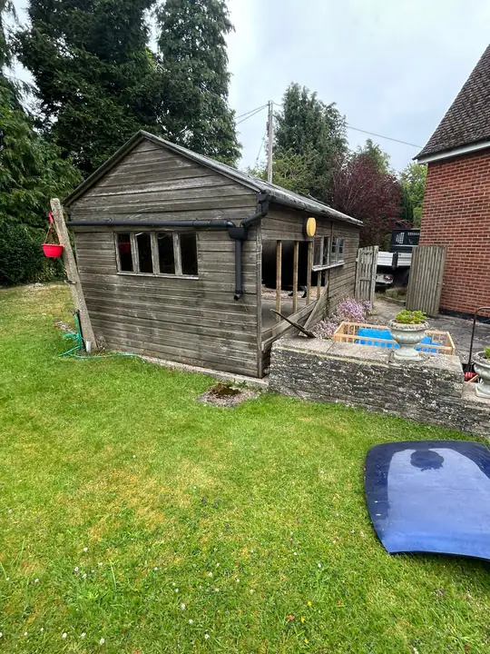 Garage before removal