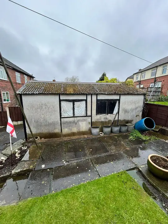 Garage before removal